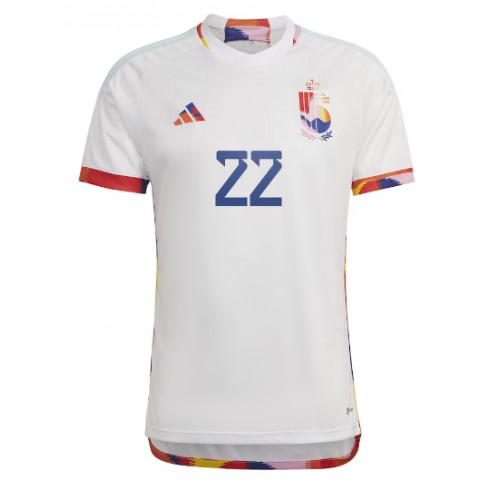 Belgia Charles De Ketelaere #22 Bortedrakt VM 2022 Kortermet Belgia Charles De Ketelaere #22 Bortedrakt VM 2022 Kortermet